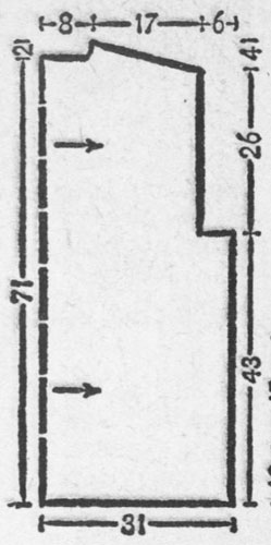 Чертеж выкройки жакета (размер 52 - 54)
